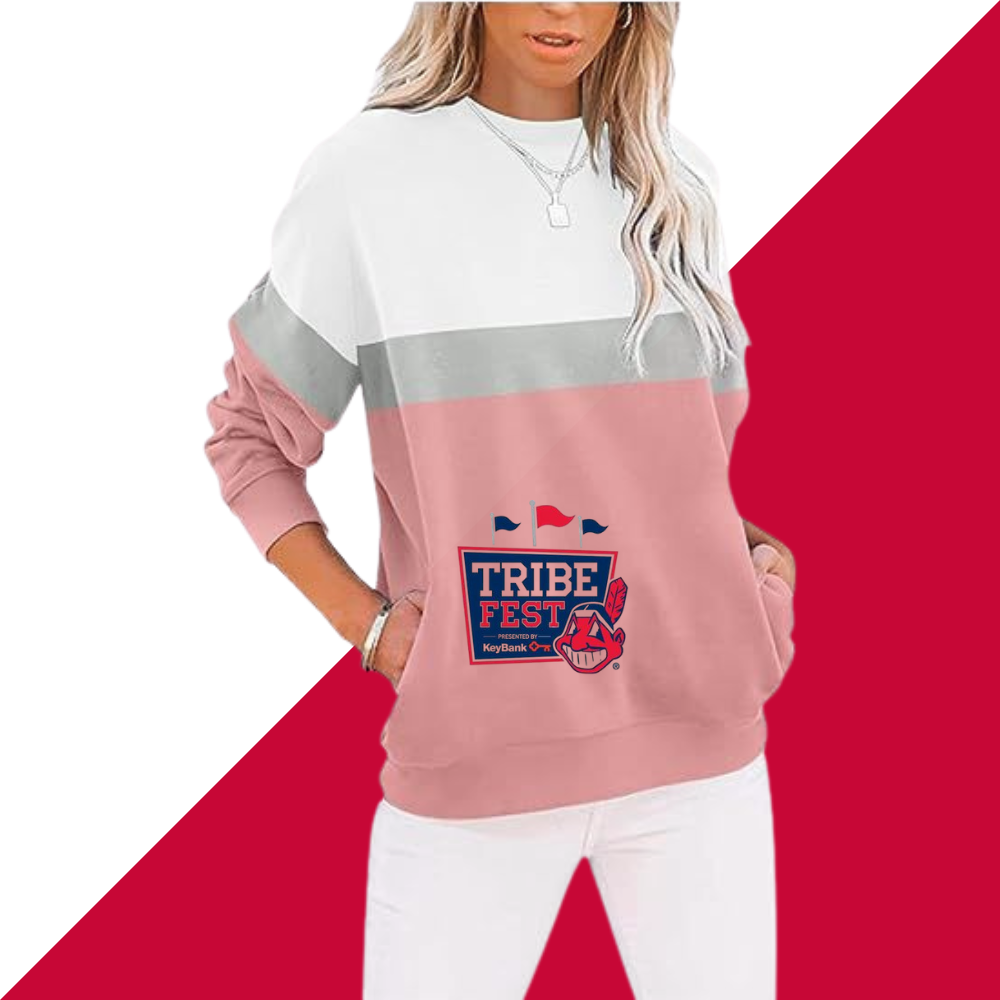 Colorblocked Casual Loose Long Sleeve Sweatshirt - Baseswear