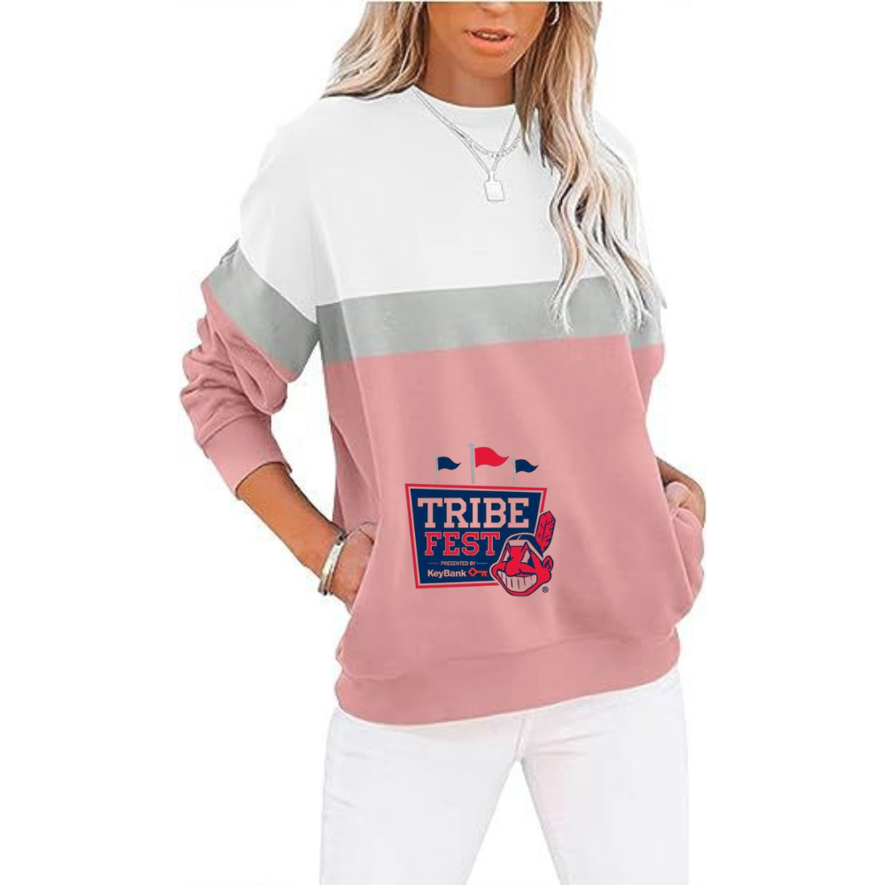 Colorblocked Casual Loose Long Sleeve Sweatshirt - Baseswear