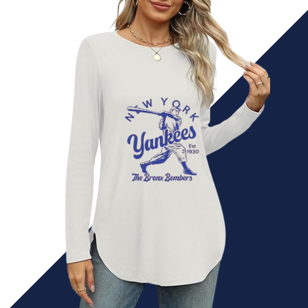 Women's sweatshirt printed Casual wear-New York Yankees - Baseswear