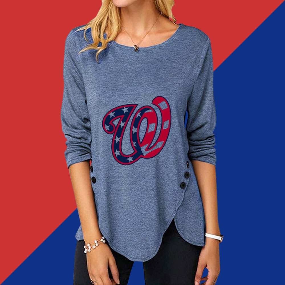 New Women's Button Embellished Split Top - Baseswear