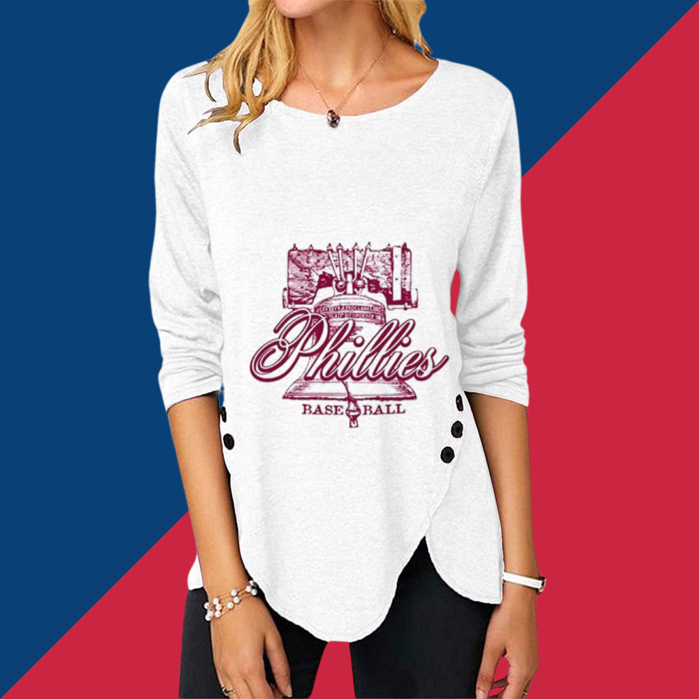 New Women's Button Embellished Split Top - Baseswear