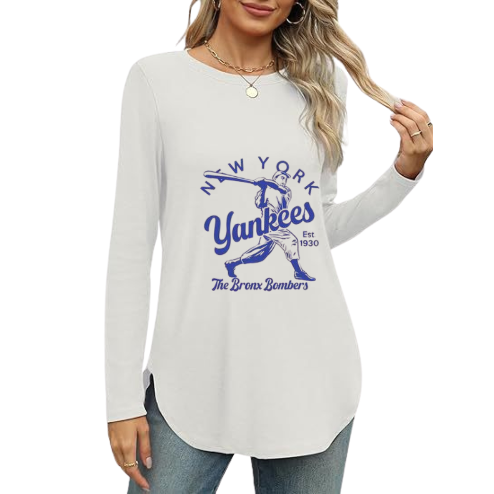 Women's sweatshirt printed Casual wear-New York Yankees - Baseswear