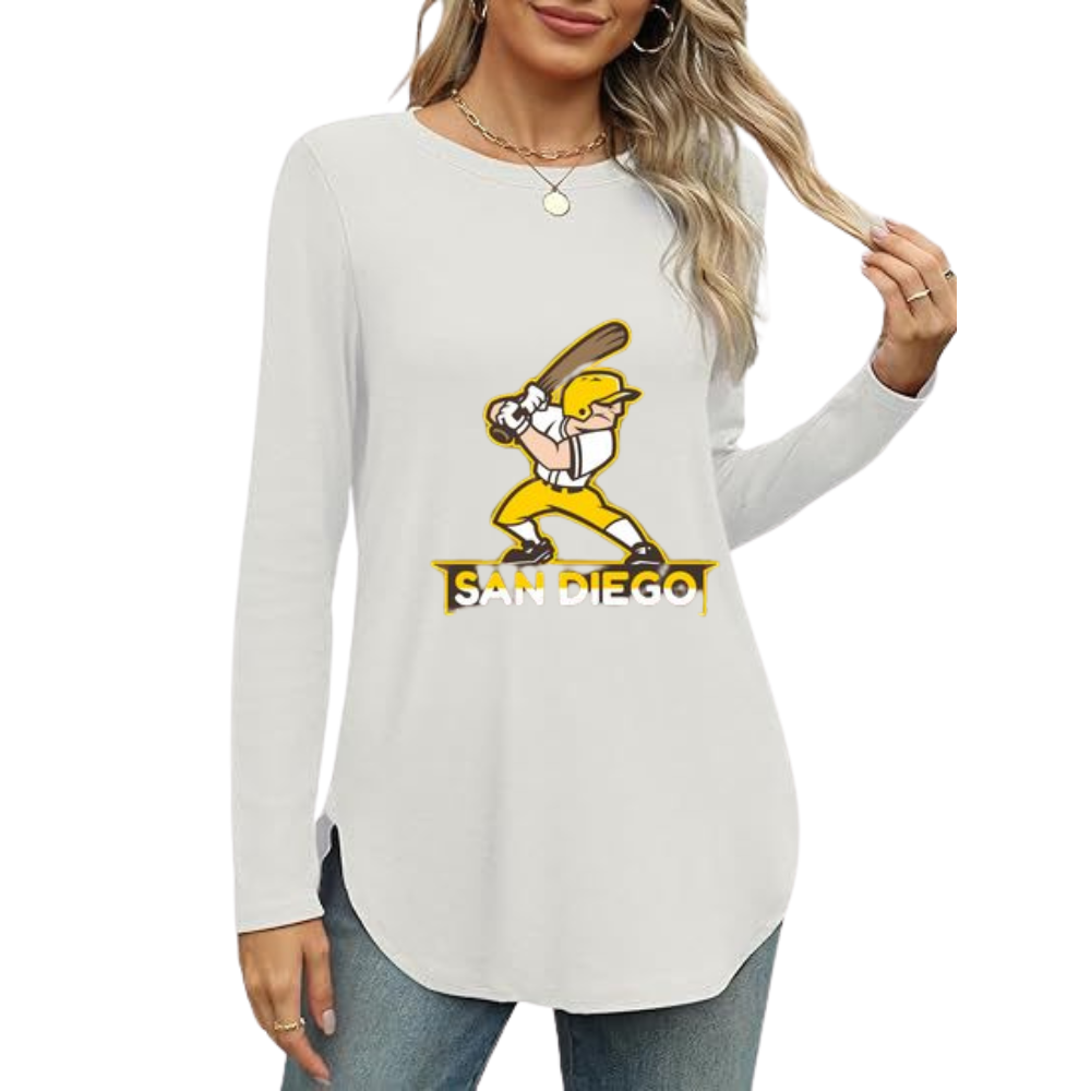 Women's sweatshirt printed Casual wear-San Diego Padres - Baseswear