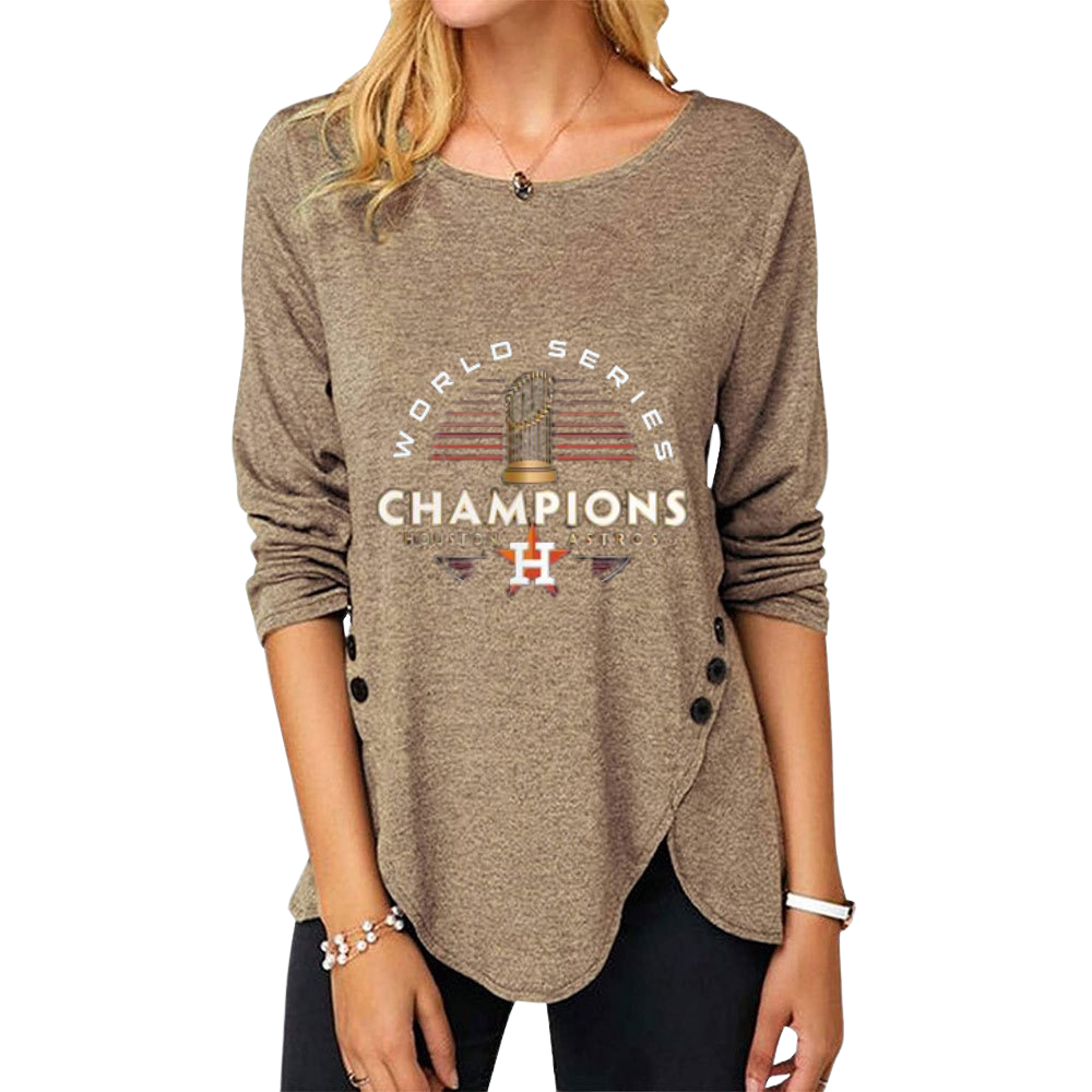 New Women's Button Embellished Split Top - Baseswear
