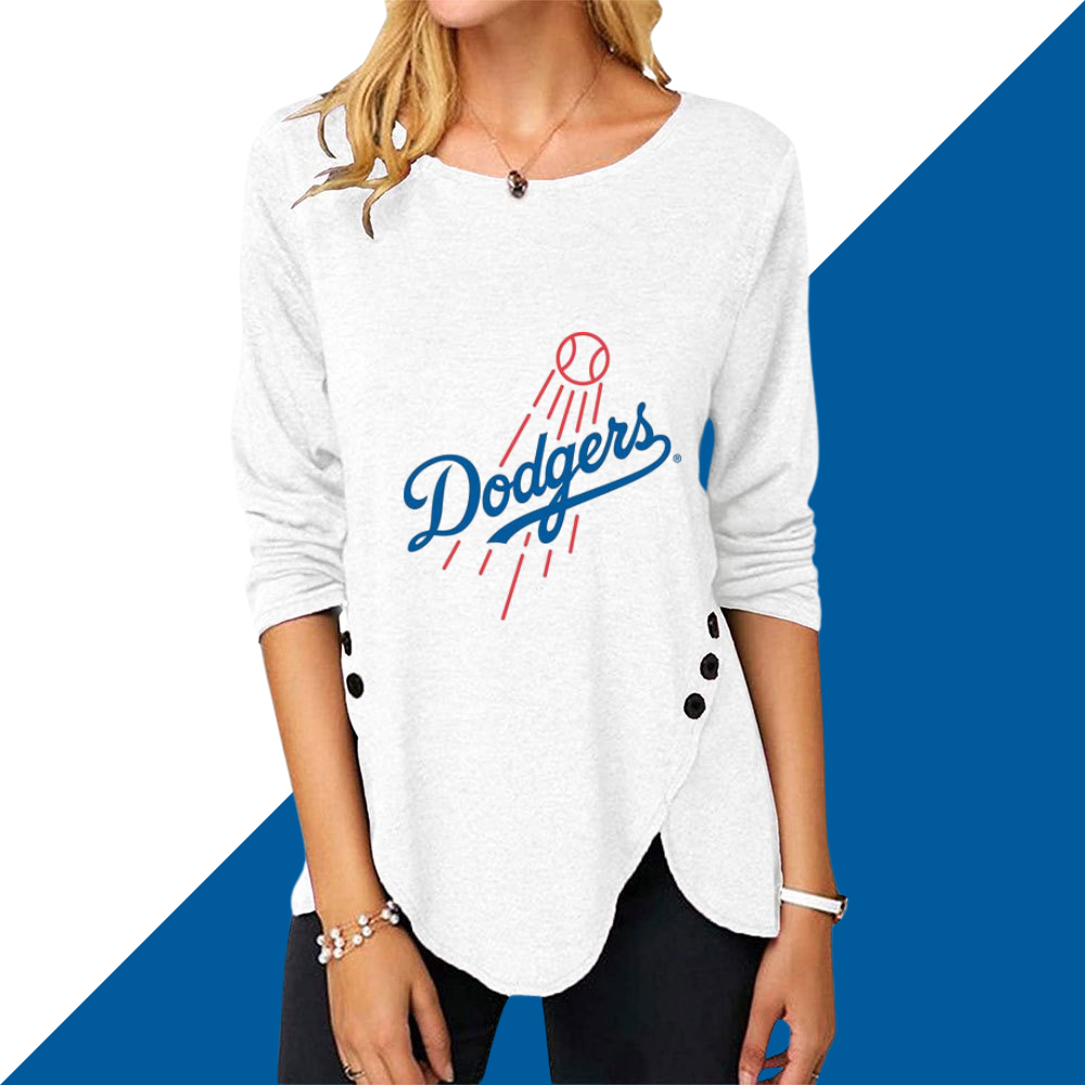 New Women's Button Embellished Split Top - Baseswear