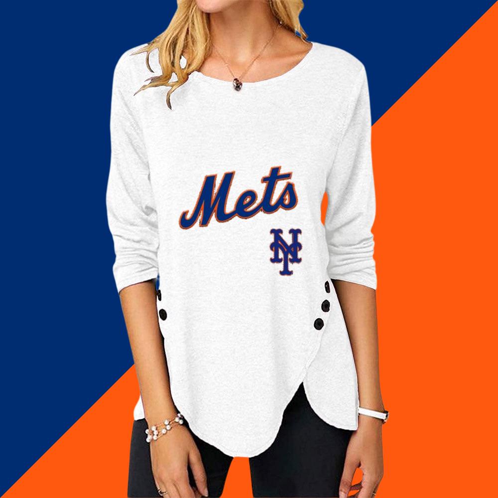New Women's Button Embellished Split Top - Baseswear