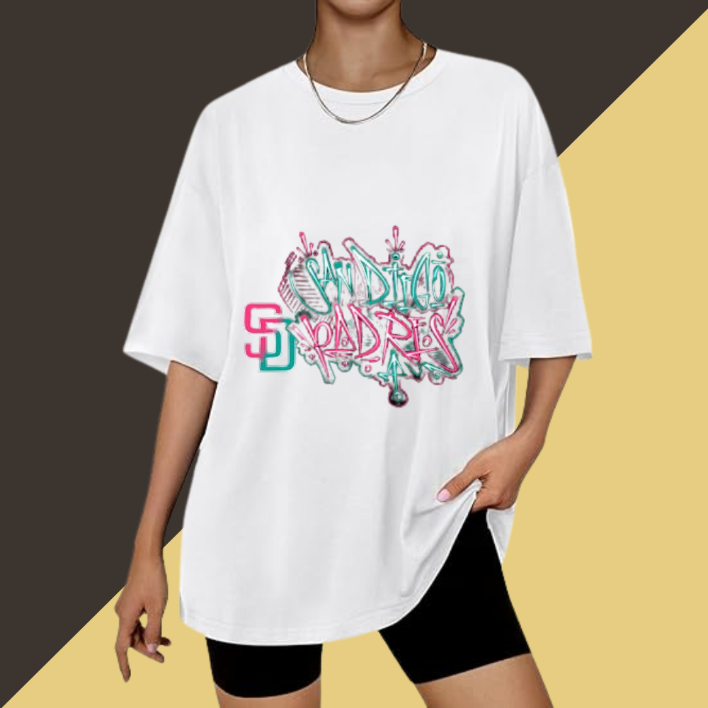 Casual Loose Fit Short Sleeve T-Shirt - San Diego Padres - Baseswear