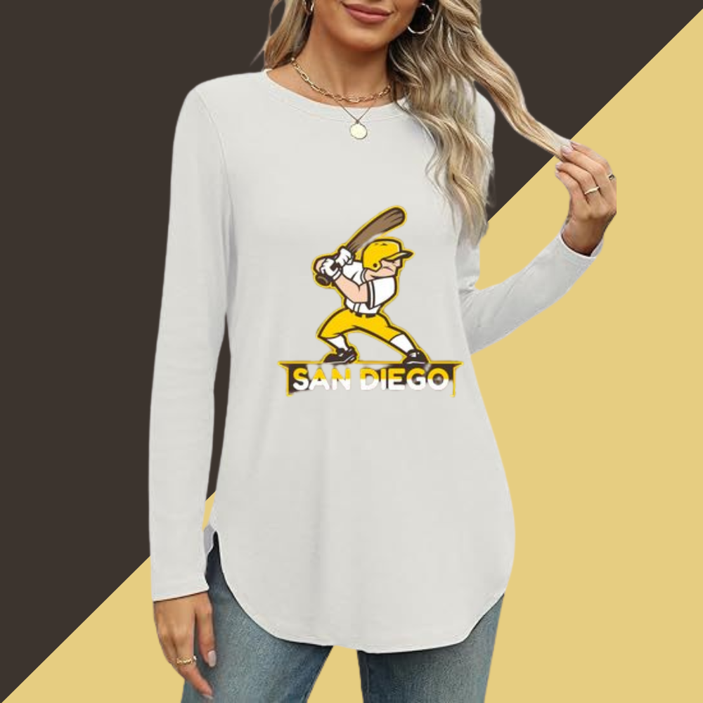 Women's sweatshirt printed Casual wear-San Diego Padres - Baseswear