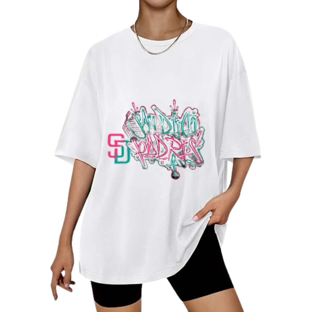 Casual Loose Fit Short Sleeve T-Shirt - San Diego Padres - Baseswear