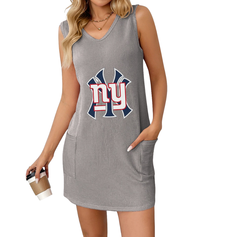 Spring/Summer New Women's Vest Pocket Dress - Baseswear