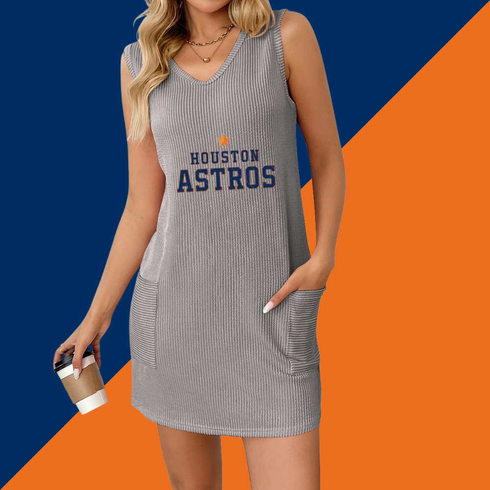 Spring/Summer New Women's Vest Pocket Dress - Baseswear