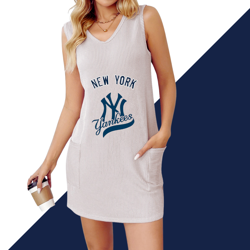 Spring/Summer New Women's Vest Pocket Dress - Baseswear