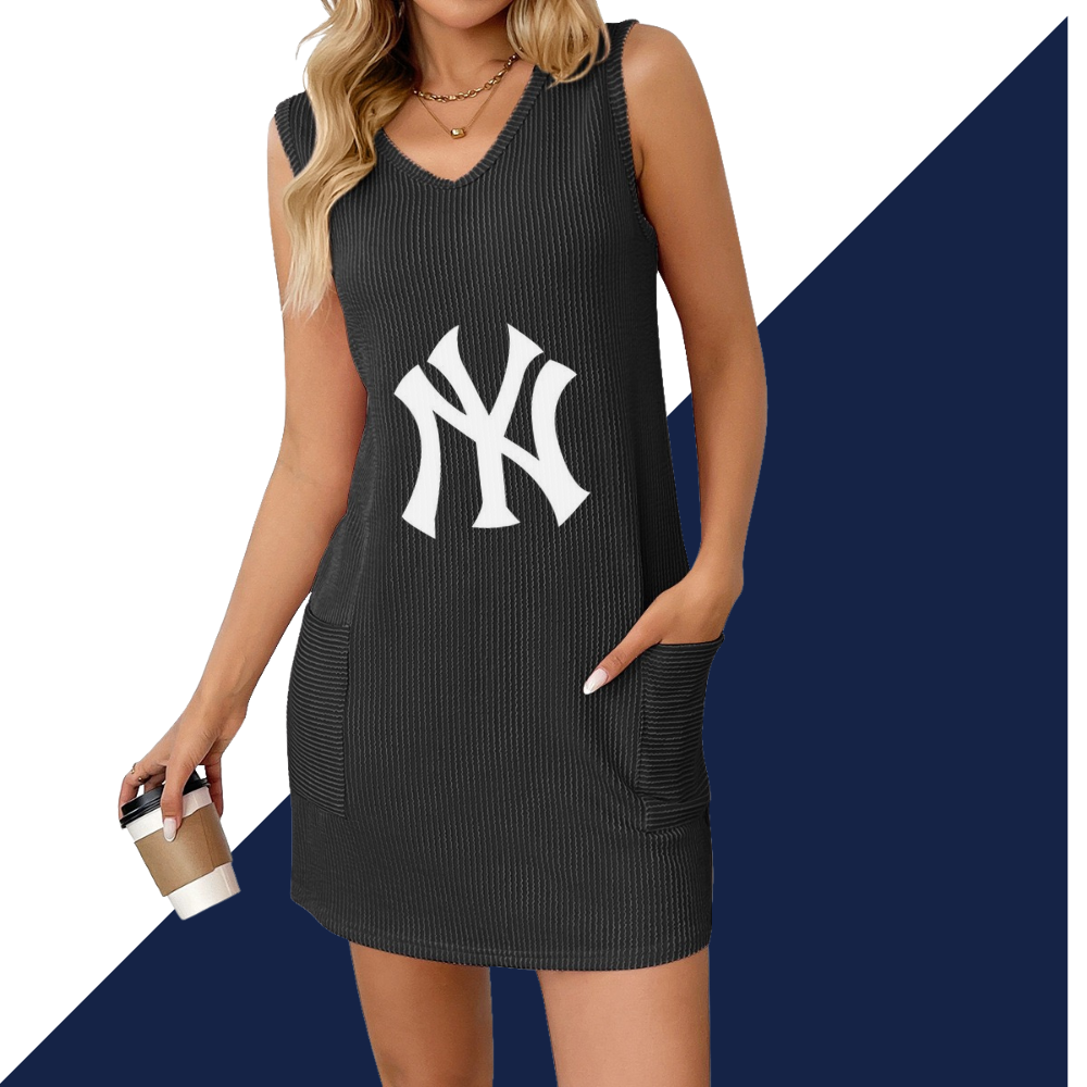 Spring/Summer New Women's Vest Pocket Dress - Baseswear