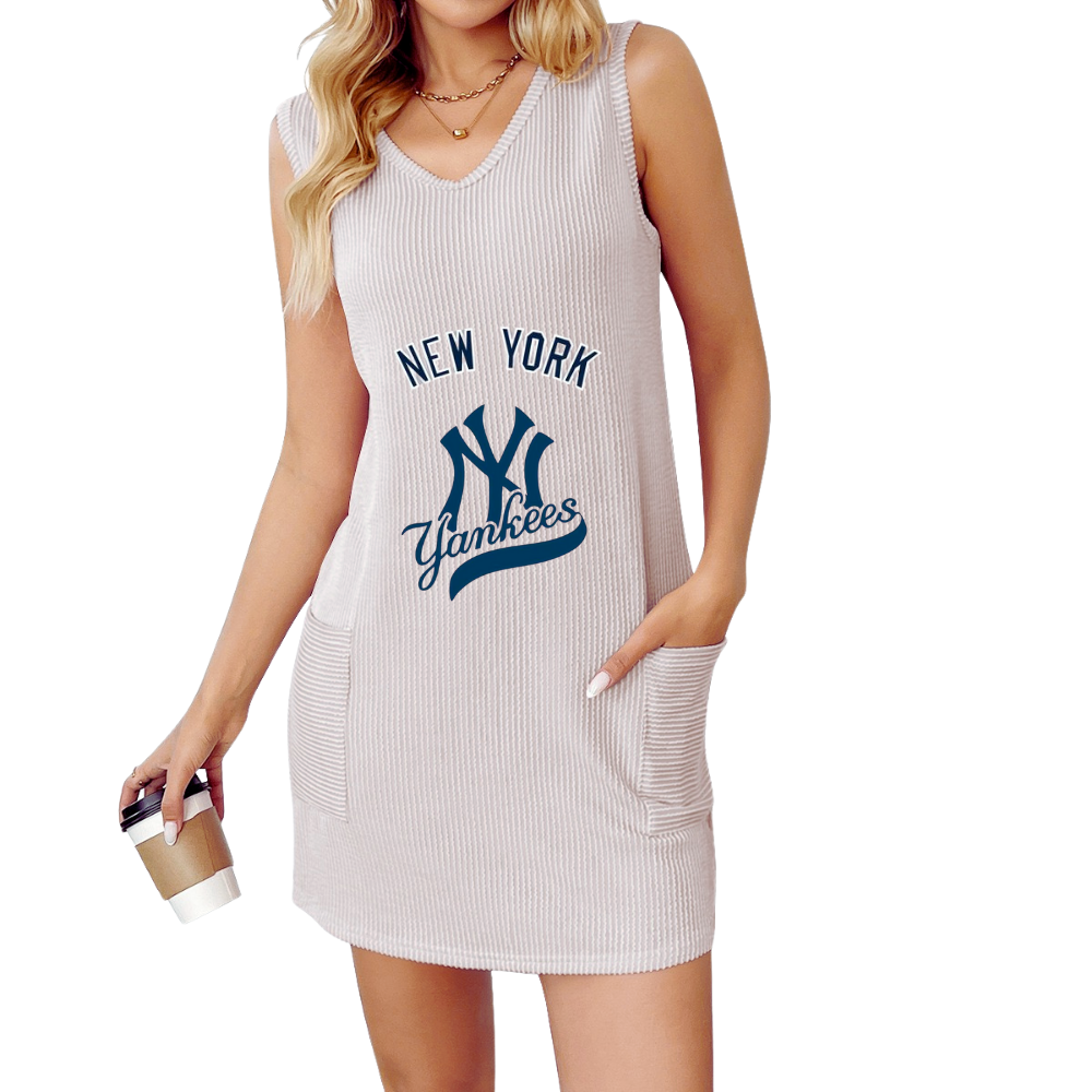 Spring/Summer New Women's Vest Pocket Dress - Baseswear