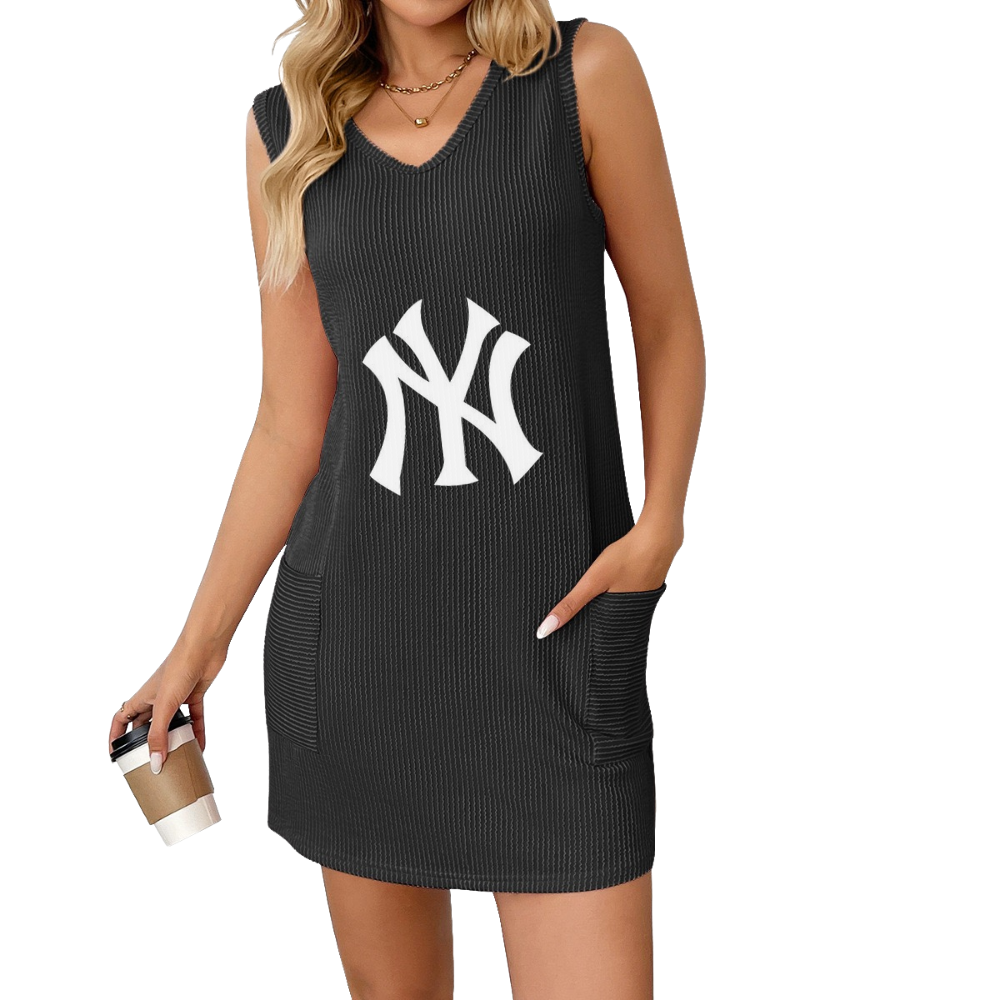 Spring/Summer New Women's Vest Pocket Dress - Baseswear
