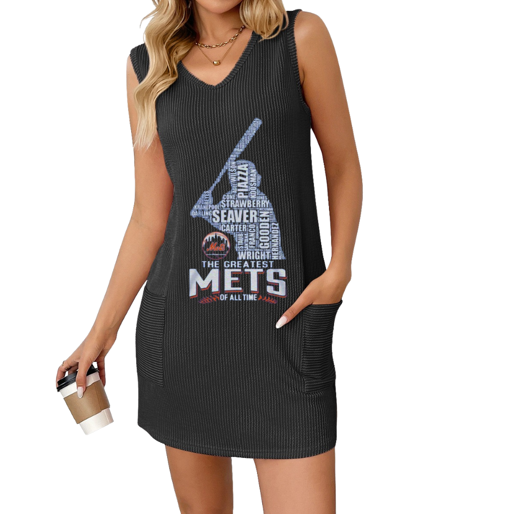 Spring/Summer New Women's Vest Pocket Dress - Baseswear