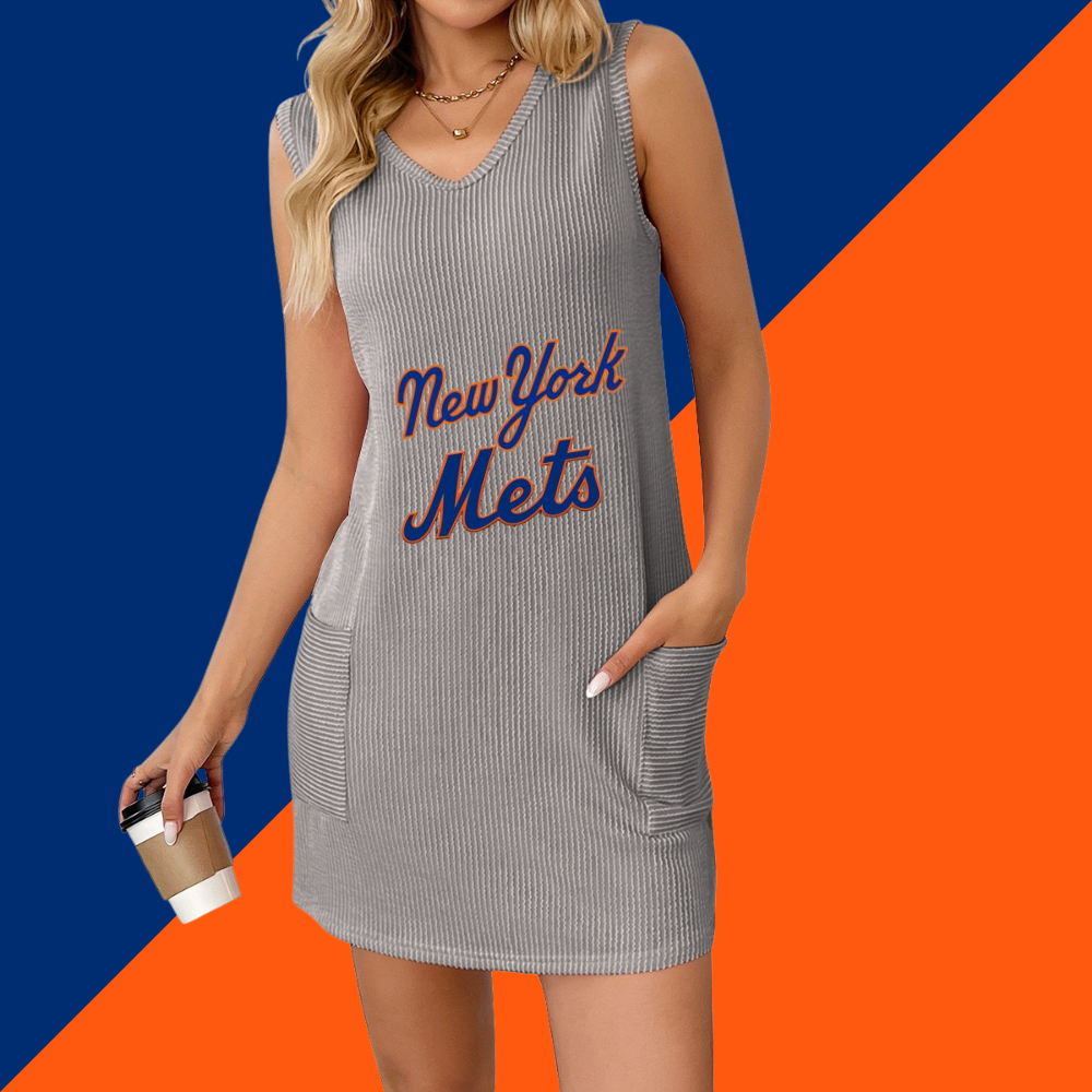 Spring/Summer New Women's Vest Pocket Dress - Baseswear
