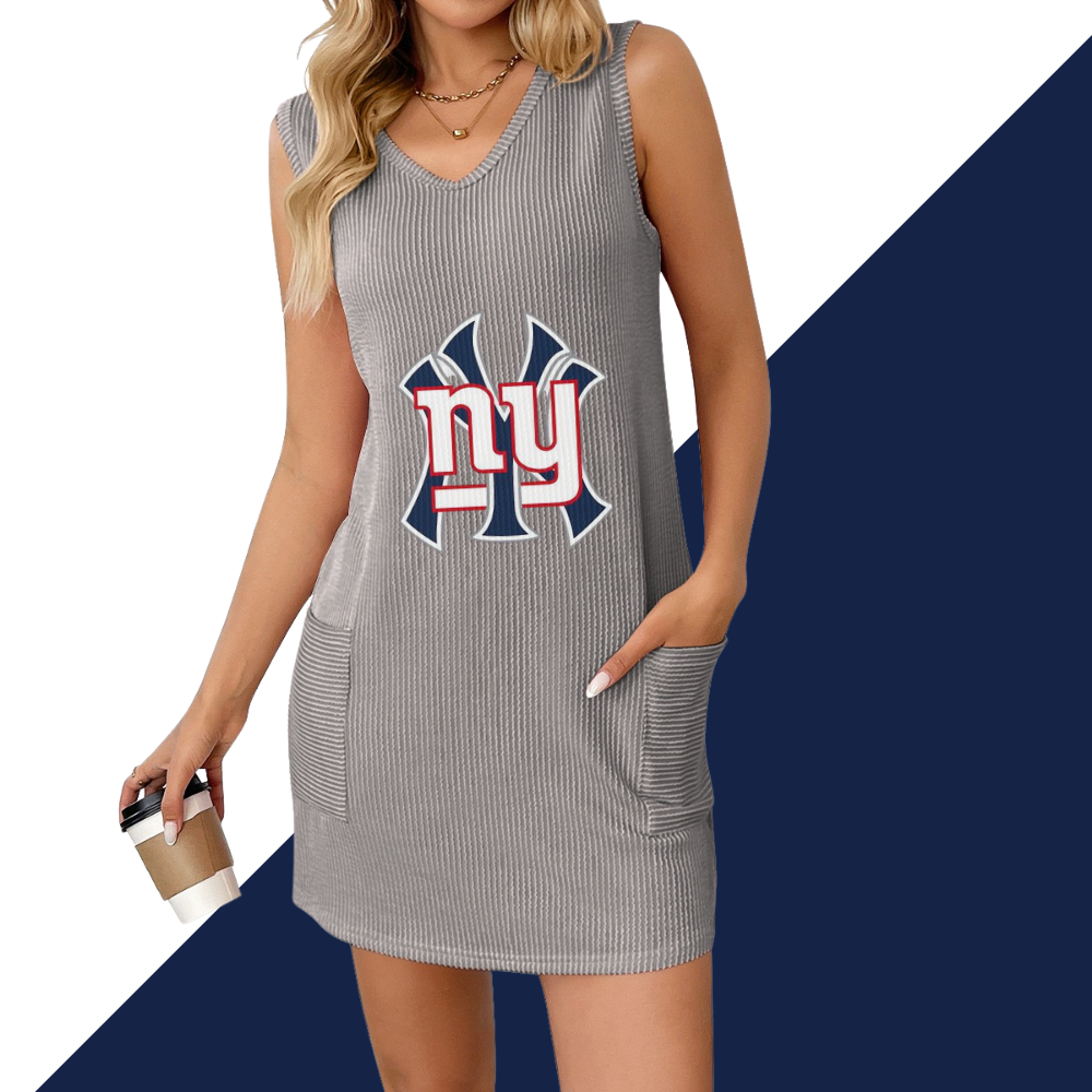 Spring/Summer New Women's Vest Pocket Dress - Baseswear