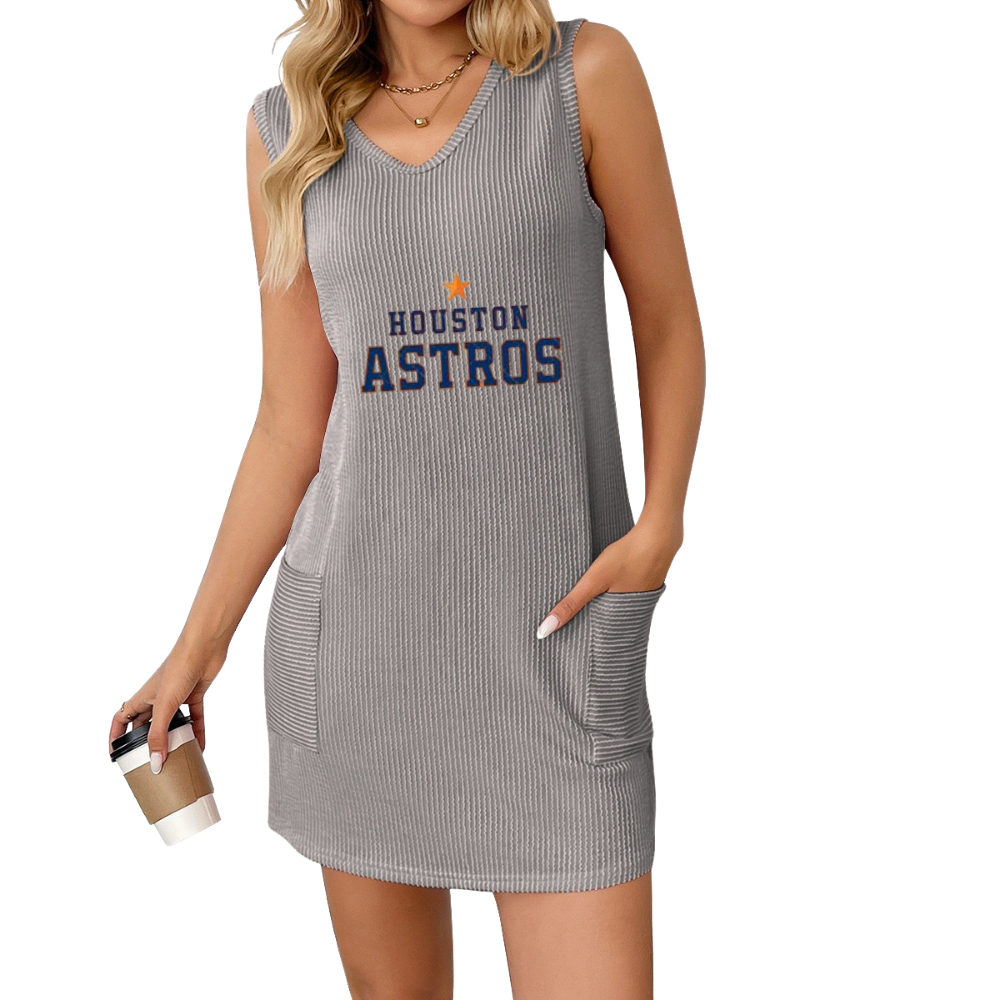 Spring/Summer New Women's Vest Pocket Dress - Baseswear