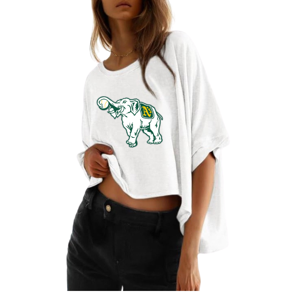 Summer Casual Oversized Batwing Sleeve Mismatched Twisted T-Shirt - Baseswear