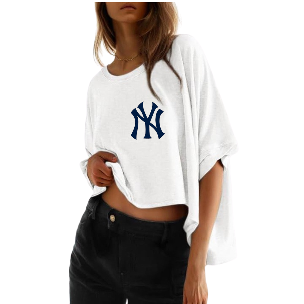 Summer Casual Oversized Batwing Sleeve Mismatched Twisted T-Shirt - Baseswear