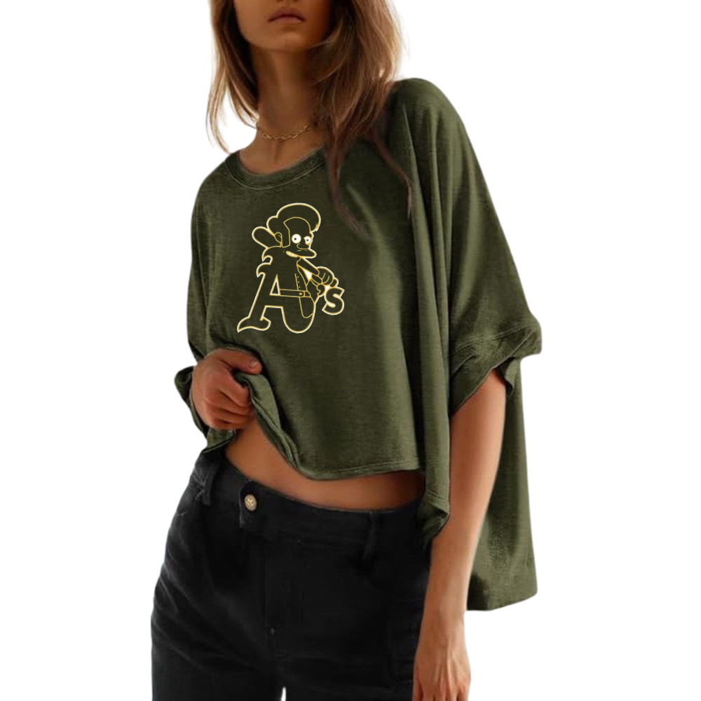 Summer Casual Oversized Batwing Sleeve Mismatched Twisted T-Shirt - Baseswear