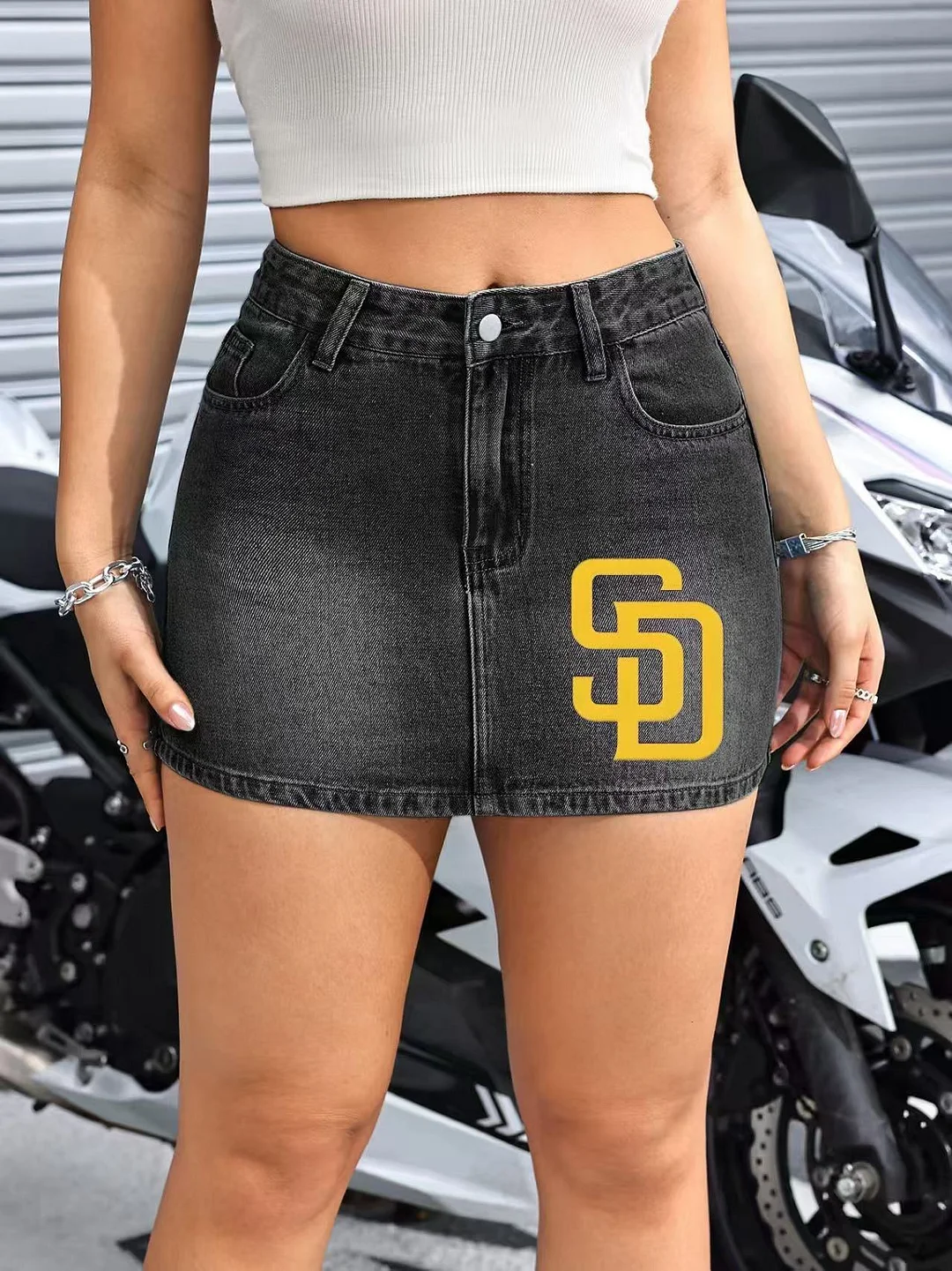 2025 Ladies Vintage Make-A-Pair Street Cowboy Short skirts and jeans - Baseswear