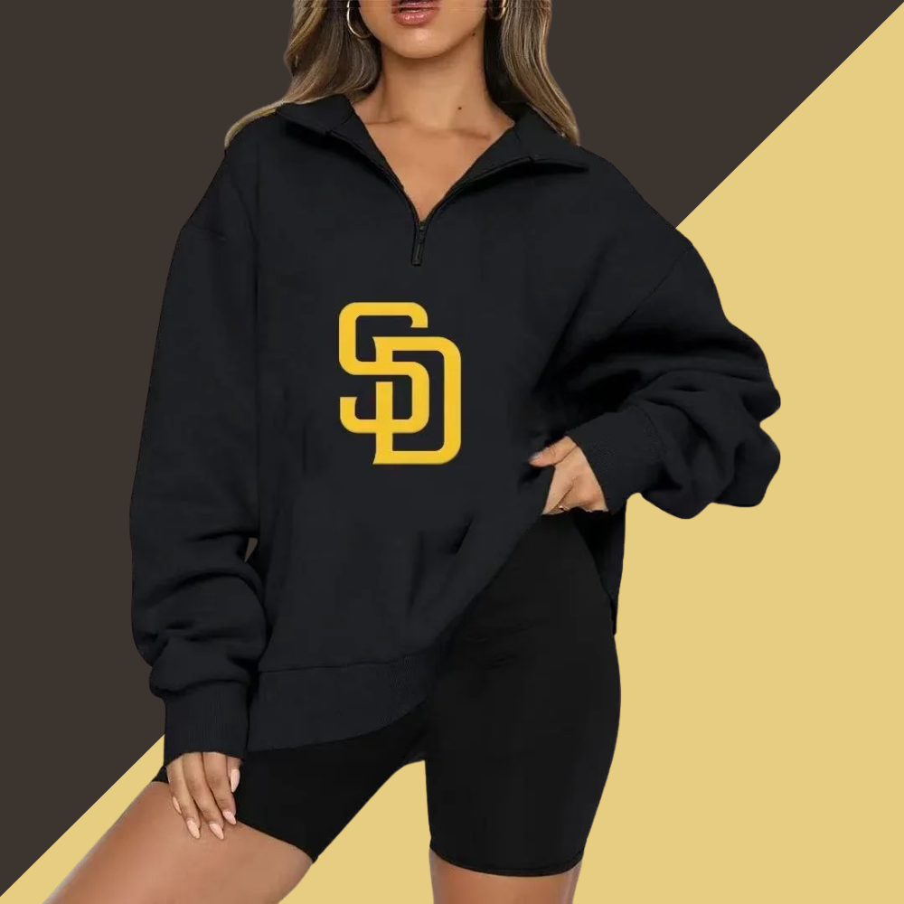 New Ladies Sports Leisure Lapel Zipper Sweatshirt - Baseswear