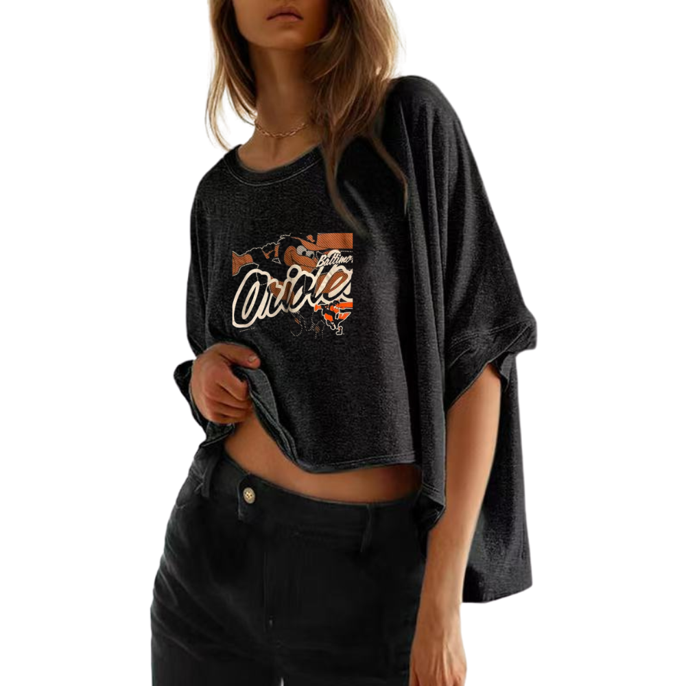 Summer Casual Oversized Batwing Sleeve Mismatched Twisted T-Shirt - Baseswear