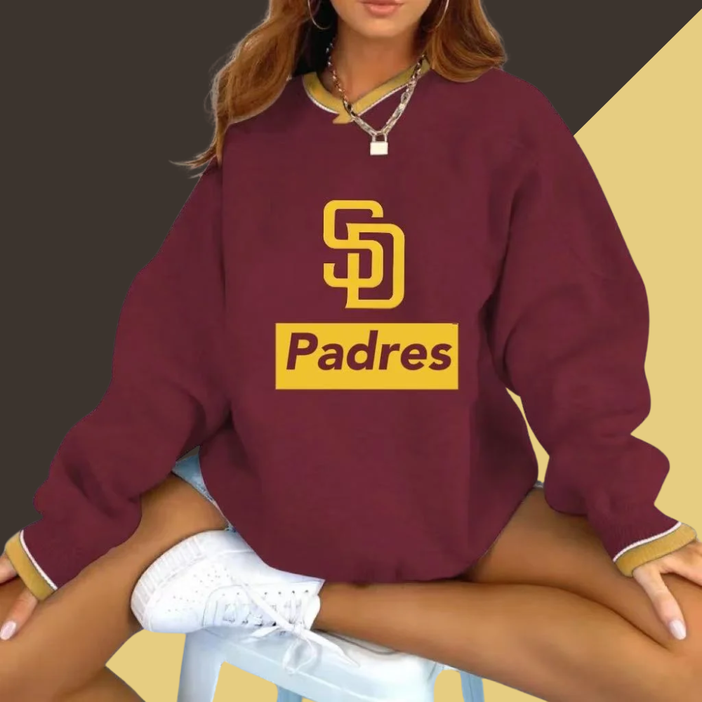 Women's Long Sleeve V-neck Pullover Sweatshirt - Baseswear
