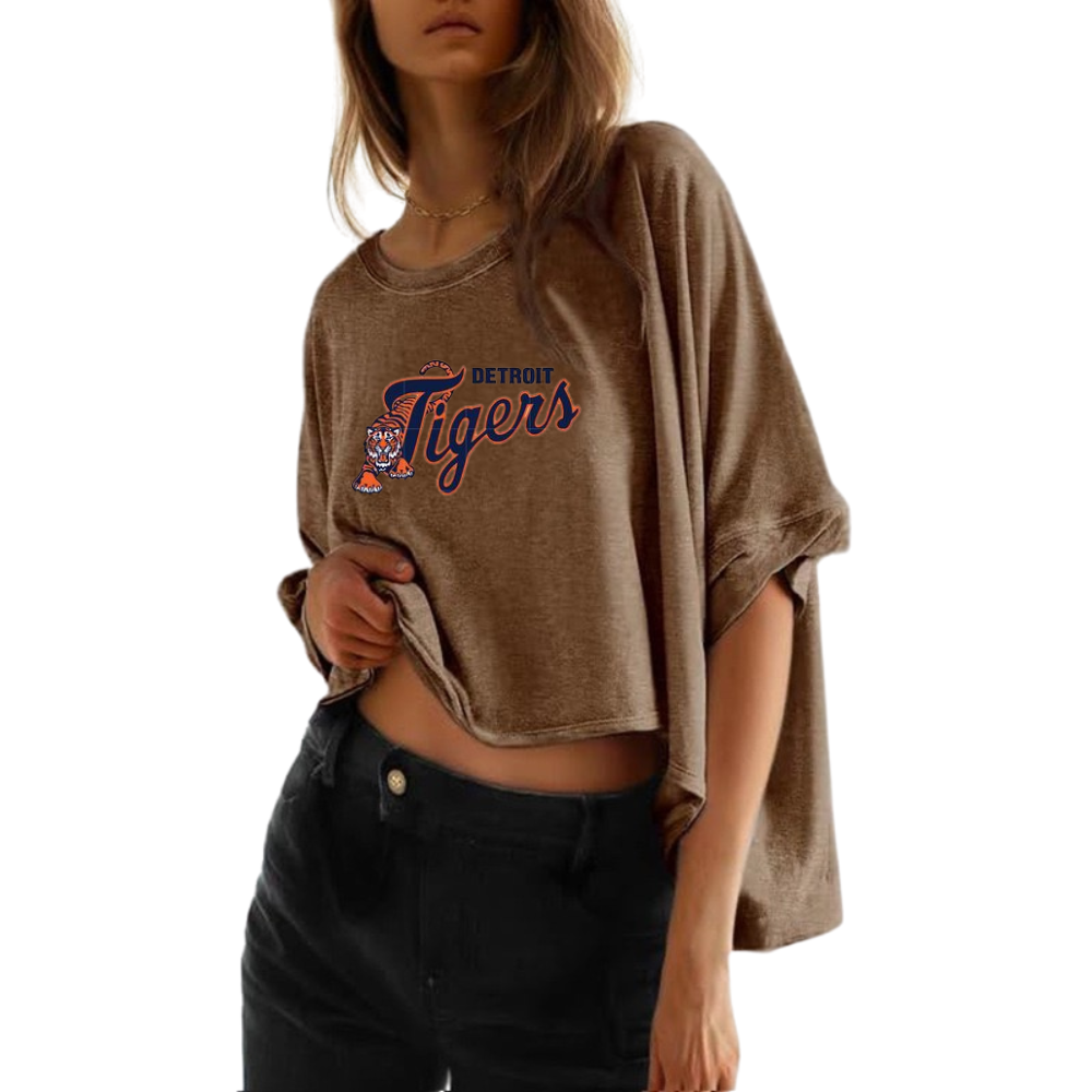 Summer Casual Oversized Batwing Sleeve Mismatched Twisted T-Shirt - Baseswear