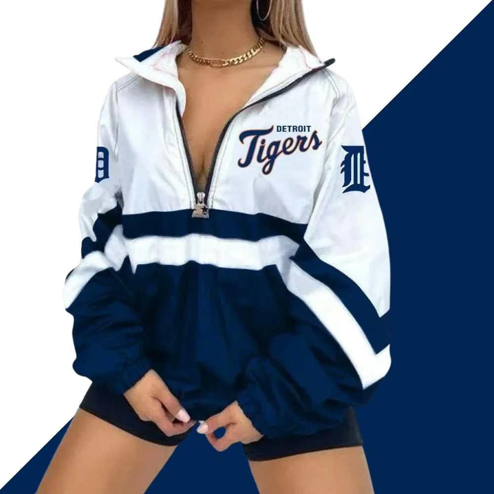 Women's Football Print V Neck Zipper Sweatshirt Jacket - Baseswear