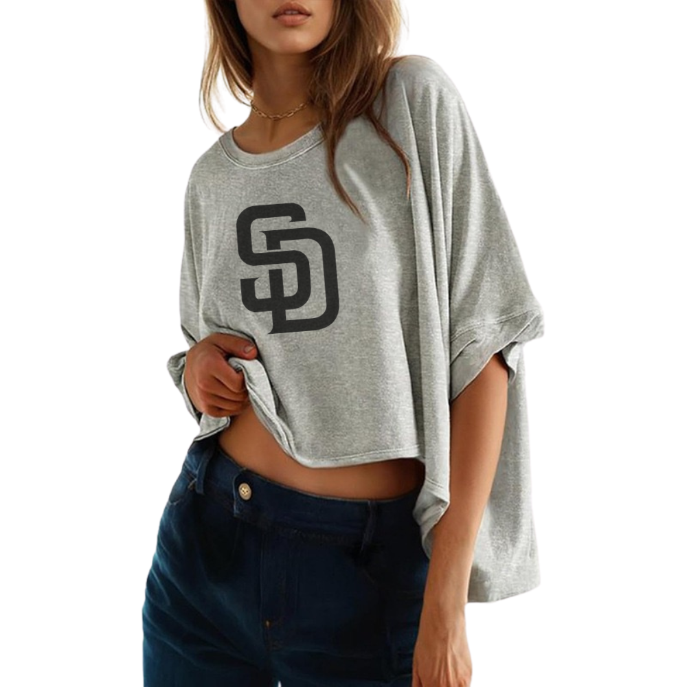 Summer Casual Oversized Batwing Sleeve Mismatched Twisted T-Shirt - Baseswear