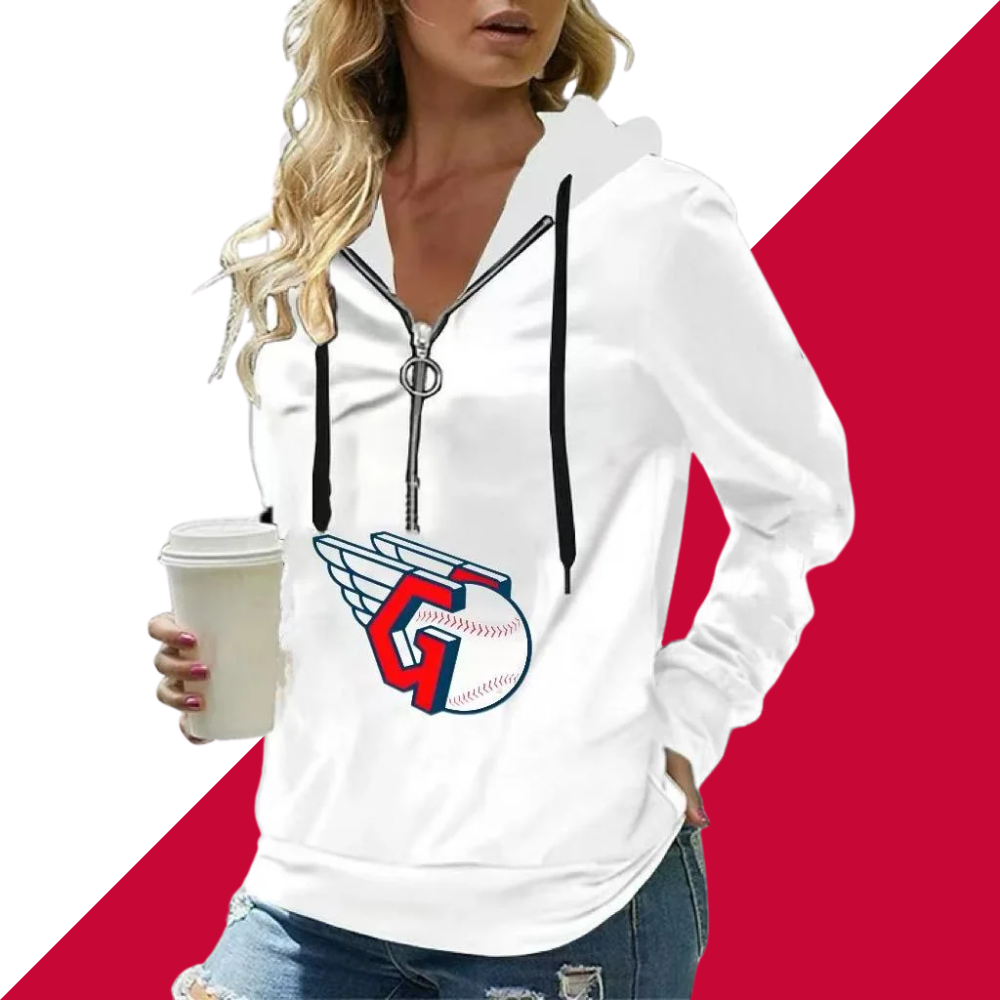 Trendy printed long sleeve zipper sweatshirt - Baseswear