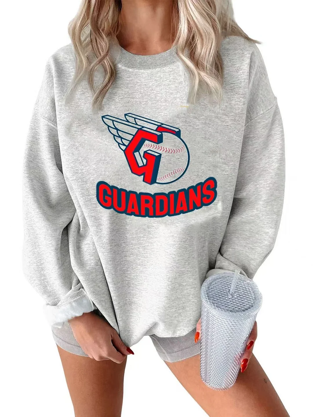 Women's Long Sleeve V-neck Pullover Sweatshirt - Baseswear