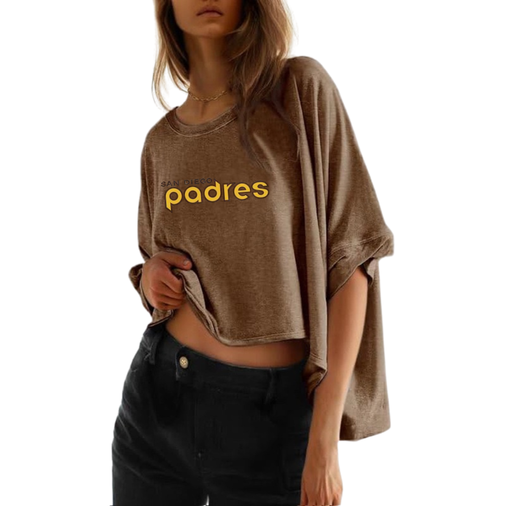Summer Casual Oversized Batwing Sleeve Mismatched Twisted T-Shirt - Baseswear