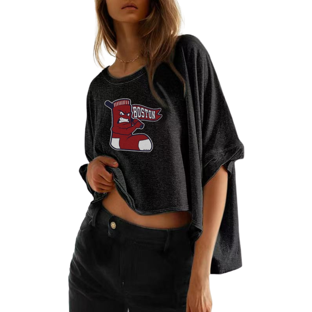 Summer Casual Oversized Batwing Sleeve Mismatched Twisted T-Shirt - Baseswear