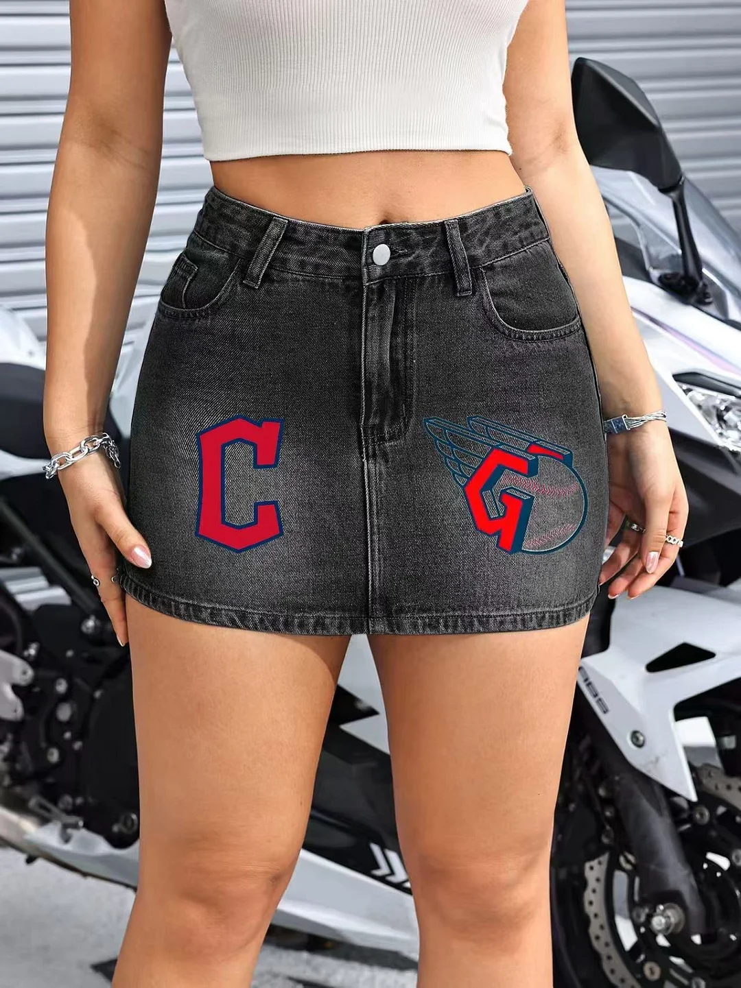 2025 Ladies Vintage Make-A-Pair Street Cowboy Short skirts and jeans - Baseswear