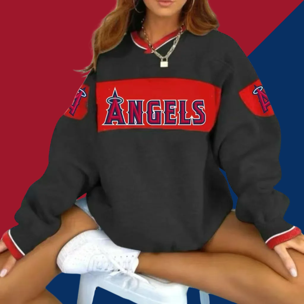Women's Long Sleeve V-neck Pullover Sweatshirt - Baseswear
