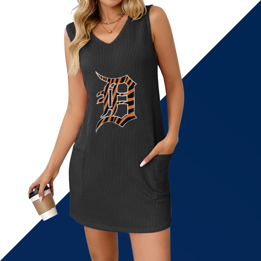 Spring/Summer New Women's Vest Pocket Dress - Baseswear