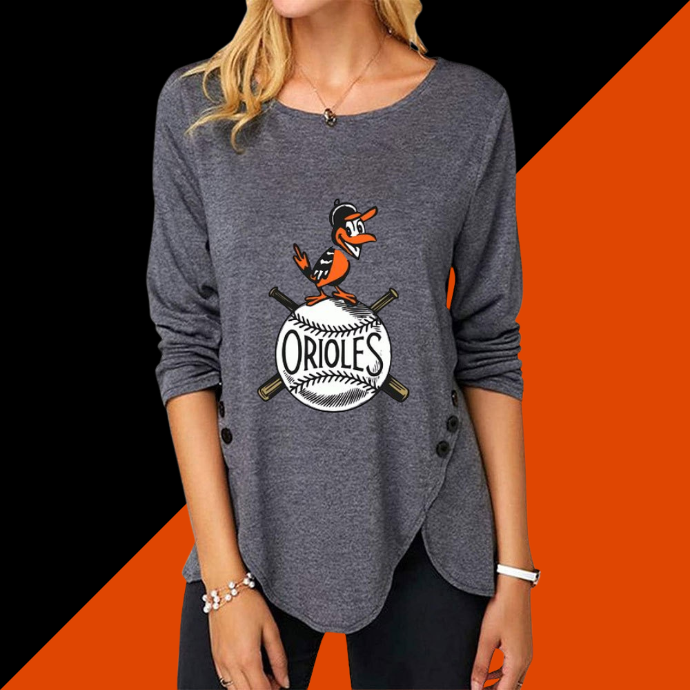 New Women's Button Embellished Split Top - Baseswear
