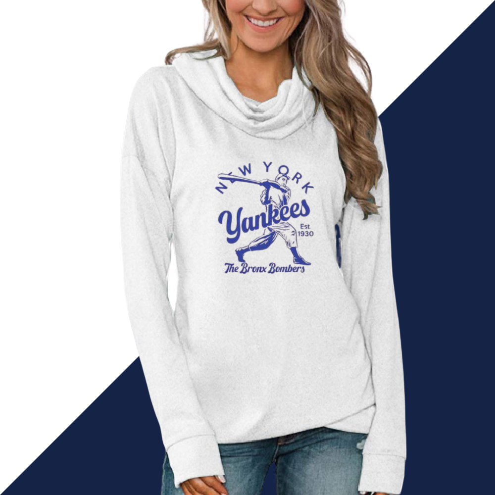 Stacked Neck Loose Casual Long Sleeve - Baseswear