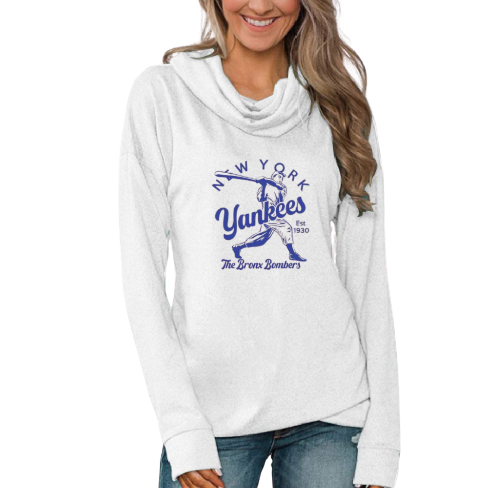 Stacked Neck Loose Casual Long Sleeve - Baseswear